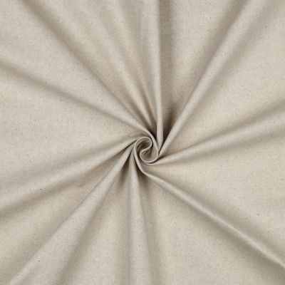 Tissu Toile Coton Canvas Enduit aspect Lin Naturel - Par 10 cm