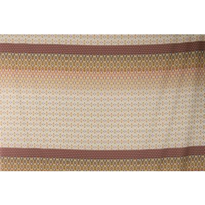 Tissu Panneau Satin Gianni Tessuti 70x145cm Losa sur fond Ecru