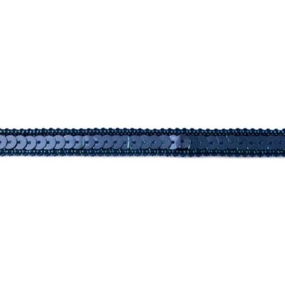 Galon Sequins 10mm Bleu foncé x1m