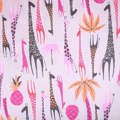 Tissu Michael Miller Giraffes Pink x10cm