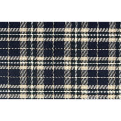 Tissu Tartan Ecossais Mattia sur fond Bleu marine - Par 10 cm
