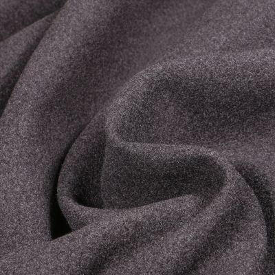Tissu Drap de manteau uni Gris anthracite - Par 10 cm