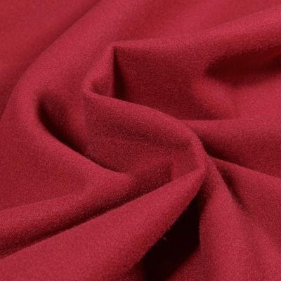Tissu Drap de manteau uni Grenat - Par 10 cm