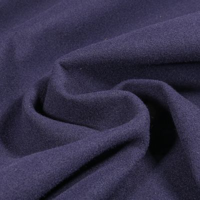 Tissu Drap de manteau uni Bleu marine - Par 10 cm