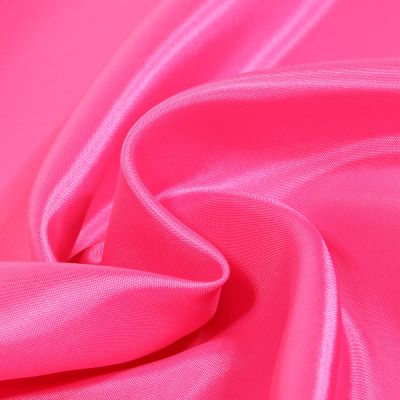 Tissu Doublure Pongé uni Rose bonbon - Par 10 cm
