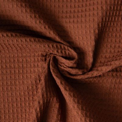 Tissu Eponge Nid d&#039;abeille Cacao - Par 10 cm