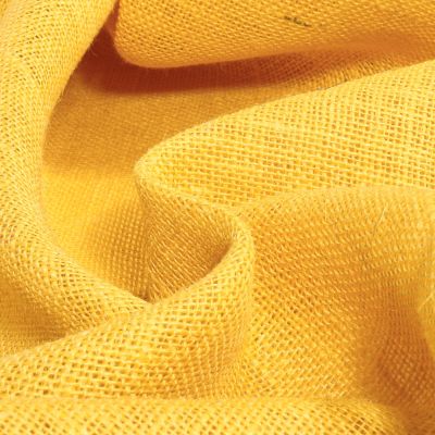 Toile de Jute uni Jaune - Par 10 cm