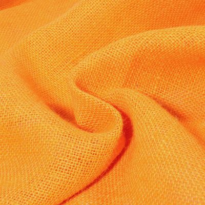 Toile de Jute uni Jaune safran - Par 10 cm