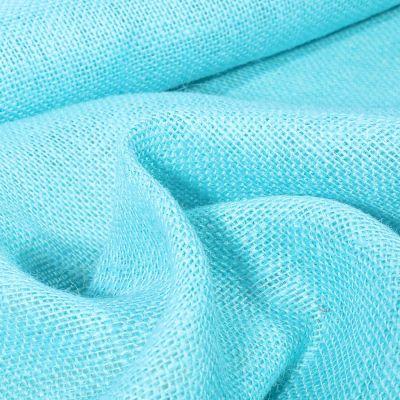 Toile de Jute uni Bleu ciel - Par 10 cm