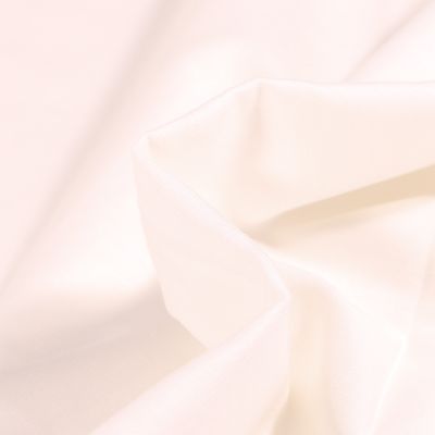 Tissu Popeline de coton unie Bio Blanc cassé - Par 10 cm