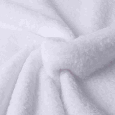 Tissu Fausse fourrure uni cloudy Blanc - Par 10 cm