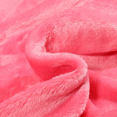 Tissu Doudou uni Rose barbapapa - Par 10 cm