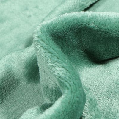 Tissu Doudou uni  Vert - Par 10 cm