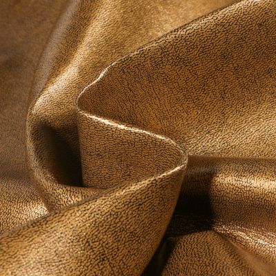 Tissu Simili cuir souple et épais uni Roma Doré - Par 10 cm