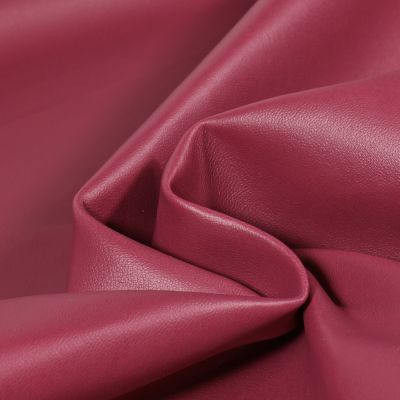 Tissu Simili cuir souple et épais uni Roma Bordeaux - Par 10 cm