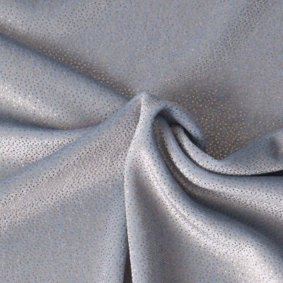 Tissu Velours d&#039;ameublement extensible pailleté Diane uni Gris - Par 10 cm