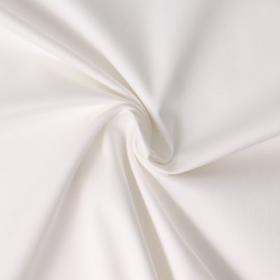 Tissu Gabardine Stretch Blanc - Par 10 cm