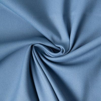 Tissu Coton Sergé légèrement extensible uni Bleu ciel - Par 10 cm