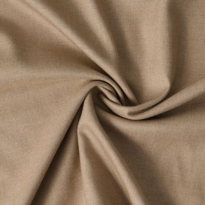 Tissu Gabardine extensible Bambou recyclé Aelys uni Camel - Par 10 cm