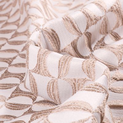 Tissu Jacquard Candice sur fond Bronze - Par 10 cm