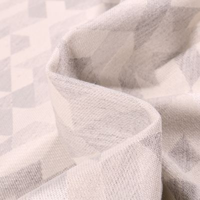 Tissu Toile jacquard Ivar sur fond Gris - Par 10 cm