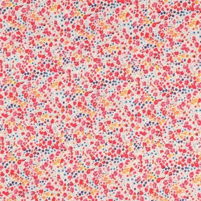 Tissu Liberty of London Phoebe Rouge et bleu - Par 10 cm