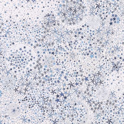 Tissu Liberty of London New Adelajda Bleu marine et bleu clair - Par 10 cm