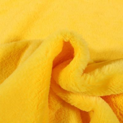 Tissu Fausse fourrure Bear Ultra douce Jaune - Par 10 cm