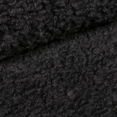 Tissu Fausse fourrure bouclette XL Noir - Par 10 cm