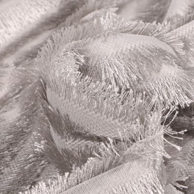 Tissu  Fausse fourrure Ivanna sur fond Gris clair - Par 10 cm