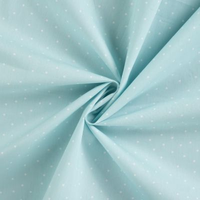 Tissu Coton imprimé Pois blancs Louis sur fond Bleu - Par 10 cm