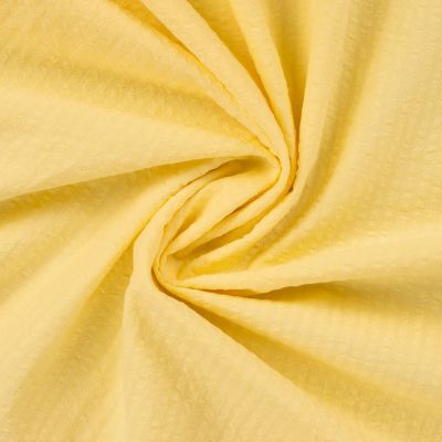 Tissu Seersucker Coton uni Jaune - Par 10 cm