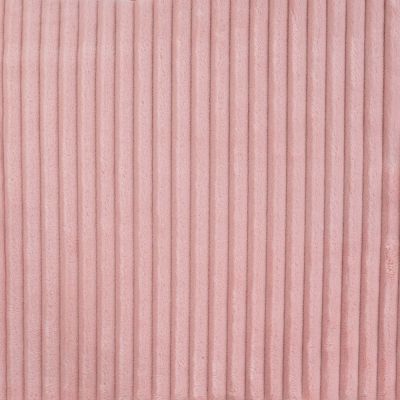 Tissu Minky Ultra doux uni côtelé envers doudou Rose - Par 10 cm