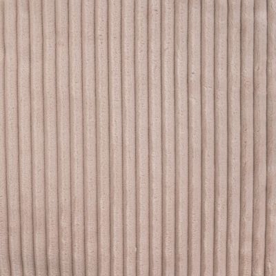 Tissu Minky Ultra doux uni côtelé envers doudou Beige sable - Par 10 cm