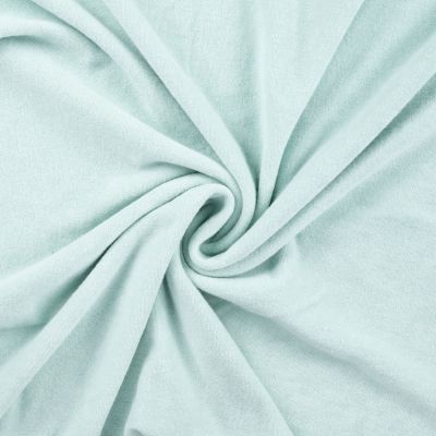 Tissu Jersey Velours Eponge uni Vert d&#039;eau - Par 10 cm
