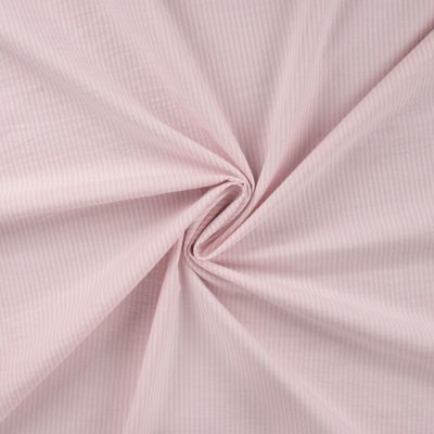 Tissu Seersucker Rayé Vichy Rose - Par 10 cm
