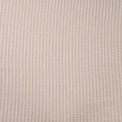 Tissu Seersucker Rayé Vichy Beige - Par 10 cm