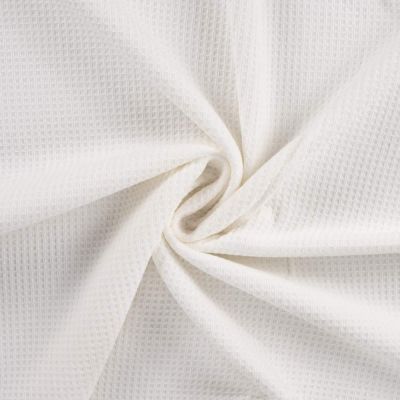 Tissu Nid d&#039;abeille envers éponge uni Bambeluxe uni sweet blanc  - Par 10 cm