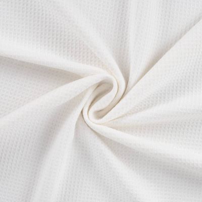 Tissu Nid d&#039;abeille envers éponge uni Bambeluxe Ecru - Par 10 cm