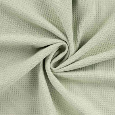 Tissu Nid d&#039;abeille envers éponge uni Bambelux Vert sauge - Par 10 cm