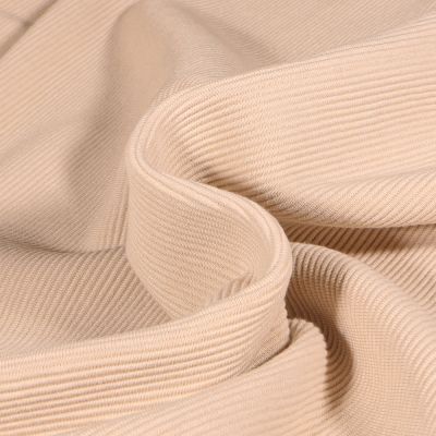 Tissu Jersey côtelé Ottoman uni  Beige - Par 10 cm