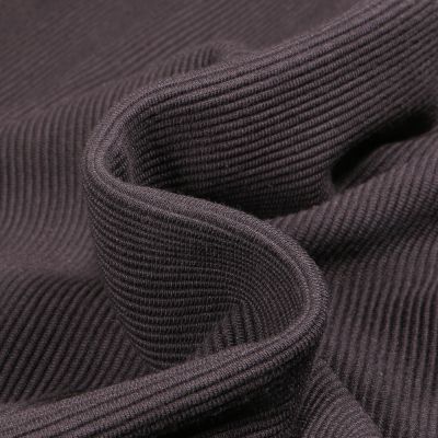 Tissu Jersey côtelé Ottoman uni  Noir - Par 10 cm