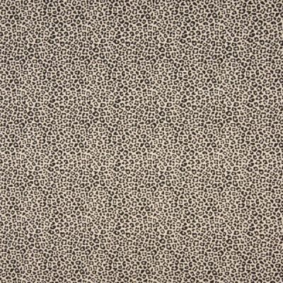 Tissu Jersey Coton Motif Léopard Marron sur fond Beige sable - Par 10 cm