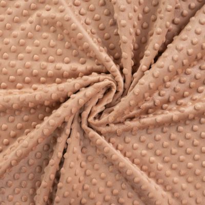 Tissu Minky Ultra doux Pois uni Saumon - Par 10 cm