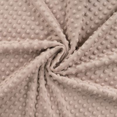 Tissu Minky Ultra doux Pois uni Beige sable - Par 10 cm