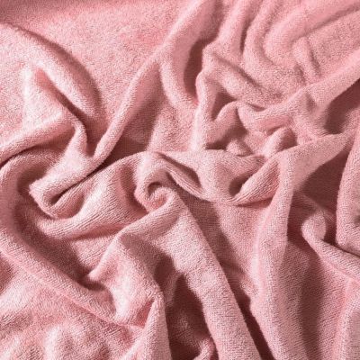 Tissu Eponge Bébé Bambou Tout doux Vieux rose - Par 10 cm
