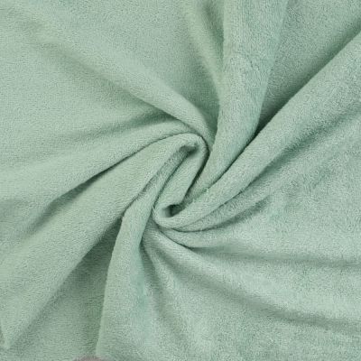 Tissu Eponge Bébé Bambou Tout doux Vert menthe - Par 10 cm