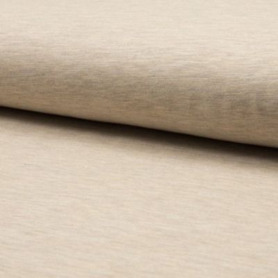 Tissu Sweat envers tout doux chiné Beige - Par 10 cm