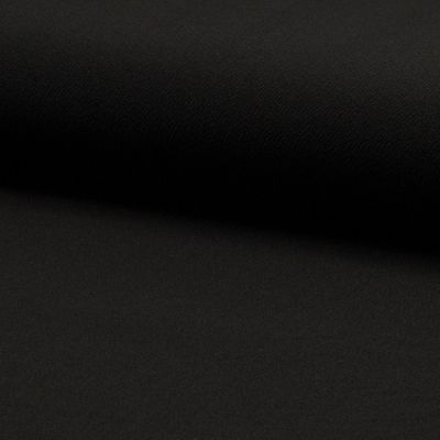 Tissu Jersey crêpe uni Noir - Par 10 cm