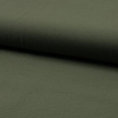 Tissu Viscose Twill uni Vert kaki - Par 10 cm